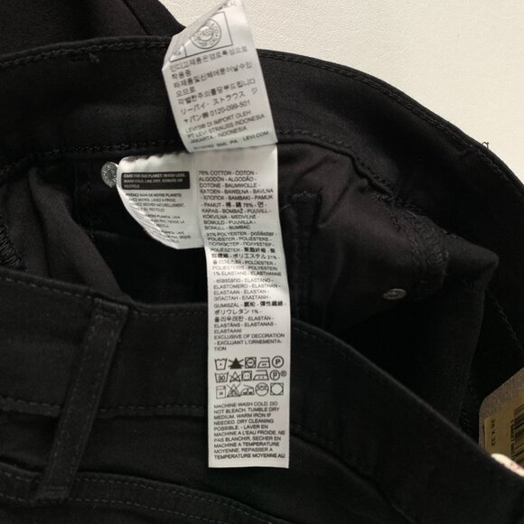 Levi's Women's 2 Jeans 314 Shaping Straight Black Stellar Stretch Jeans W26 L32 - Picture 5 of 8